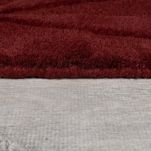 Covor burgundy țesut manual din lână 120x170 cm Shard Red – Flair Rugs