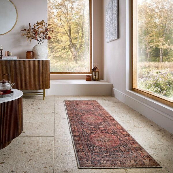 Covor tip traversă burgundy lavabil 60x230 cm Nico Global – Flair Rugs