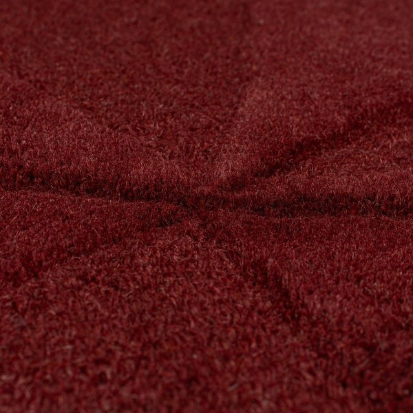 Covor burgundy țesut manual rotund din lână ø 160 cm Shard Red – Flair Rugs