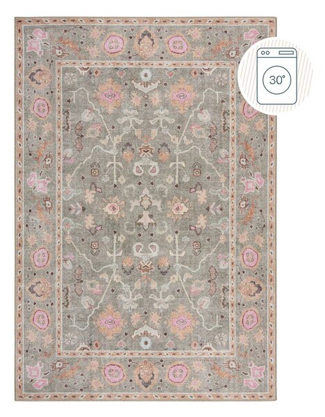 Covor verde deschis lavabil 115x170 cm Una Floral – Flair Rugs