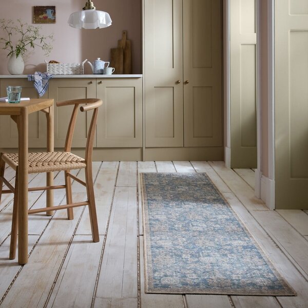 Covor tip traversă albastru lavabil 60x230 cm Orelia Global – Flair Rugs