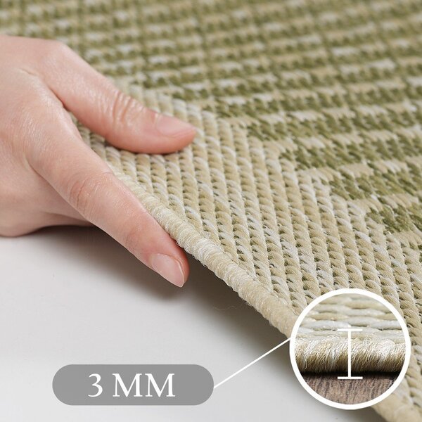 Covor pentru exterior și interior kaki rotund ø 120 cm Giza 1410 – Ayyildiz Carpets