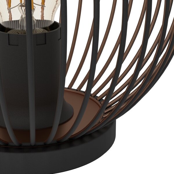 Eglo 901872 - Lampă de masă ALMANZORA 1xE27/60W/230V neagră