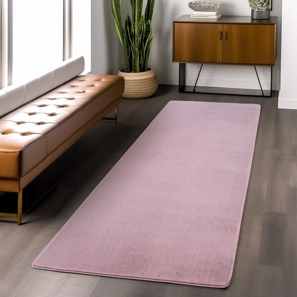 Covor tip traversă roz deschis lavabil 80x250 cm Joy 1400 – Ayyildiz Carpets
