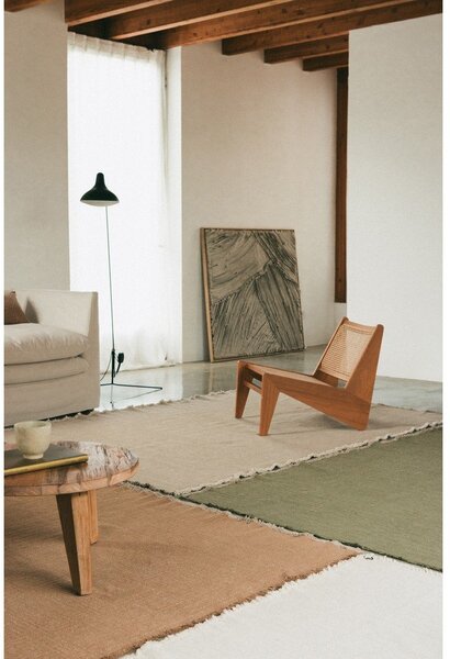 Covor galben ocru țesut manual din bumbac 140x200 cm Handloom – Lorena Canals