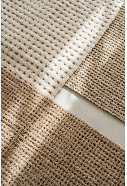 Covor tip traversă în culoare naturală lavabil, țesut manual din lână 80x230 cm Unexpected Wool – Lorena Canals