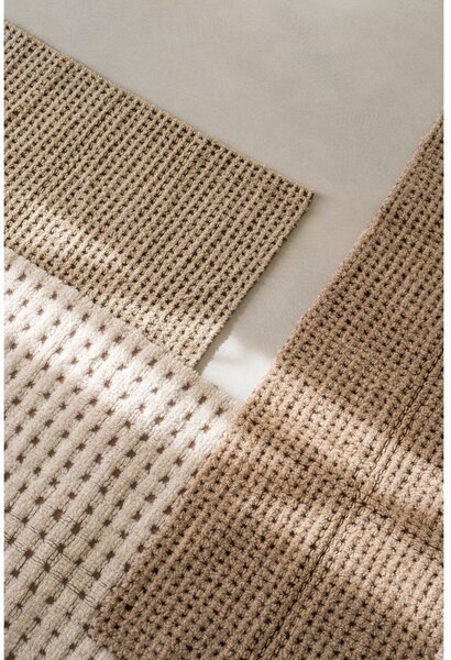 Covor tip traversă în culoare naturală lavabil, țesut manual din lână 80x230 cm Unexpected Wool – Lorena Canals