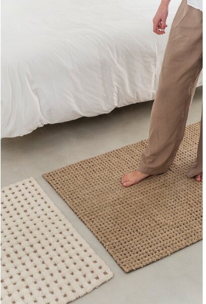 Covor bej lavabil, țesut manual din lână 80x140 cm Unexpected Wool – Lorena Canals