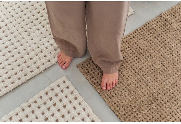 Covor bej lavabil, țesut manual din lână 80x140 cm Unexpected Wool – Lorena Canals