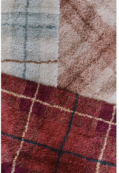 Covor roz deschis lavabil, țesut manual din bumbac 90x120 cm Tartan Rose – Lorena Canals