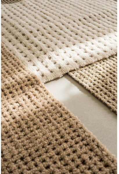 Covor fildeș lavabil, țesut manual din lână 140x200 cm Unexpected Wool – Lorena Canals