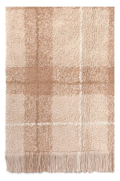 Covor roz deschis lavabil, țesut manual din bumbac 90x120 cm Tartan Rose – Lorena Canals