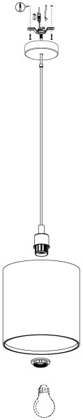 Eglo 43401 - Lustră pe cablu ARNHEM 1xE27/40W/230V
