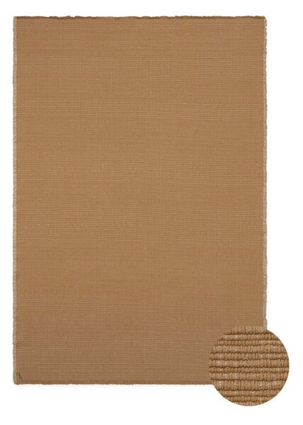 Covor galben ocru țesut manual din bumbac 140x200 cm Handloom – Lorena Canals