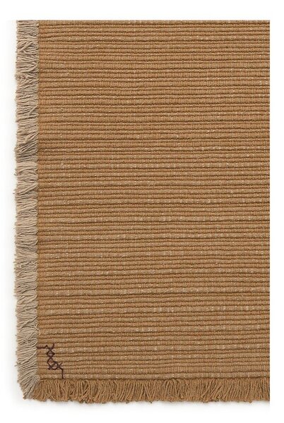 Covor galben ocru țesut manual din bumbac 140x200 cm Handloom – Lorena Canals