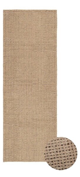 Covor tip traversă în culoare naturală lavabil, țesut manual din lână 80x230 cm Unexpected Wool – Lorena Canals