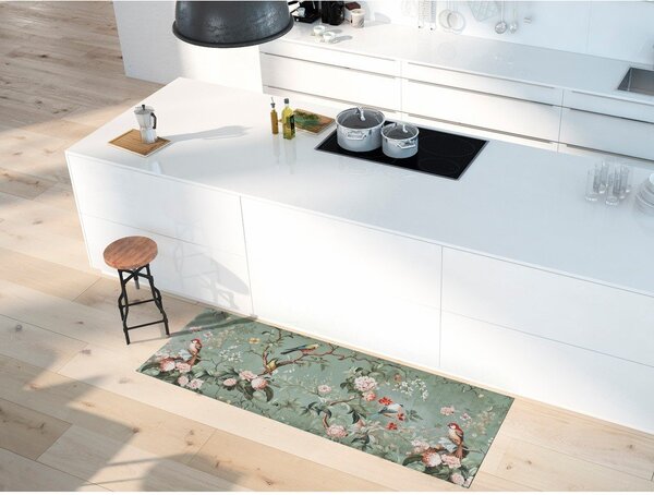 Covor tip traversă verde deschis lavabil 52x200 cm Ricci Monet – Universal