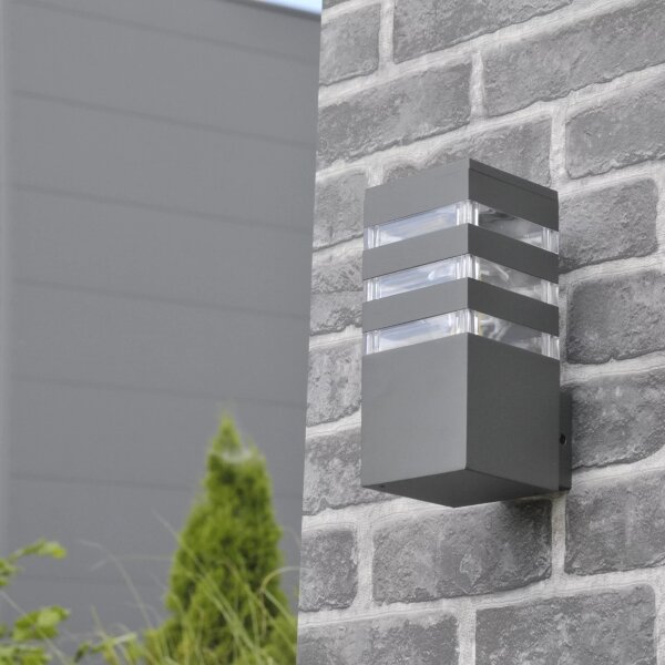 Aplica de perete exterior TEKSAS 1xE27/12W/230V IP44 antracit
