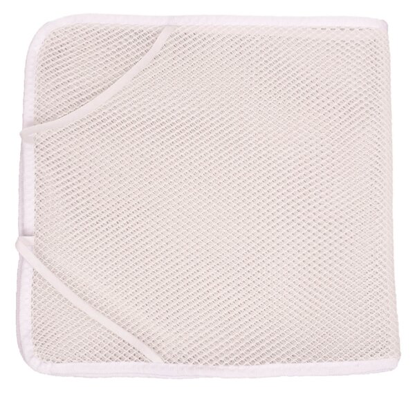 Set cearceaf si topper saltea antisufocare si antitranspiratie Kidizi 3D AirFlow 120x60 cm, cearceaf din muselina bumbac 100%