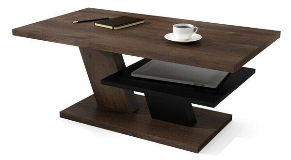 Măsuță de cafea Glendale 101Negru, Stejar închis, 5x6x11cm, Unghiular