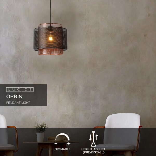 Lustră pe cablu ORRIN 1xE27/60W/230V Lucide 02404/01/30
