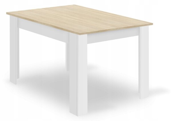 OFERTA Masă de dining albă cu blat decor stejar sonoma MADO 120x80 calitatea II