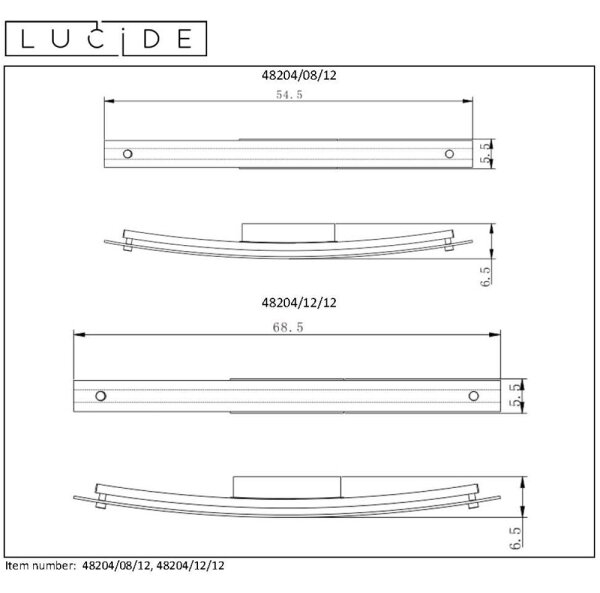 Aplică LED BOAZ LED/12W/230V IP21 Lucide 48204/12/12