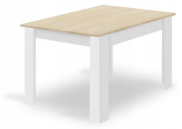 OFERTA Masă de dining albă cu blat decor stejar sonoma MADO 120x80 calitatea II