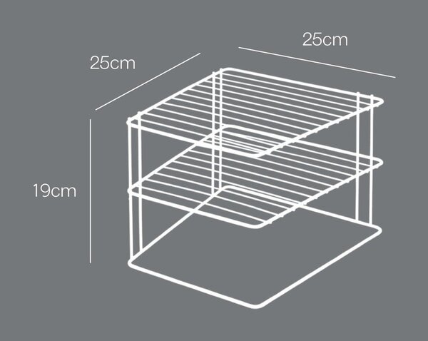 Raft suplimentar argintiu din oțel 25x25 cm Palio – Metaltex