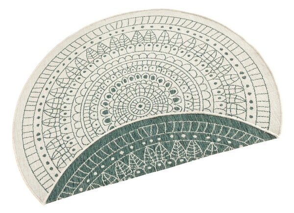 Covor adecvat pentru exterior NORTHRUGS Porto, ø 140 cm, verde