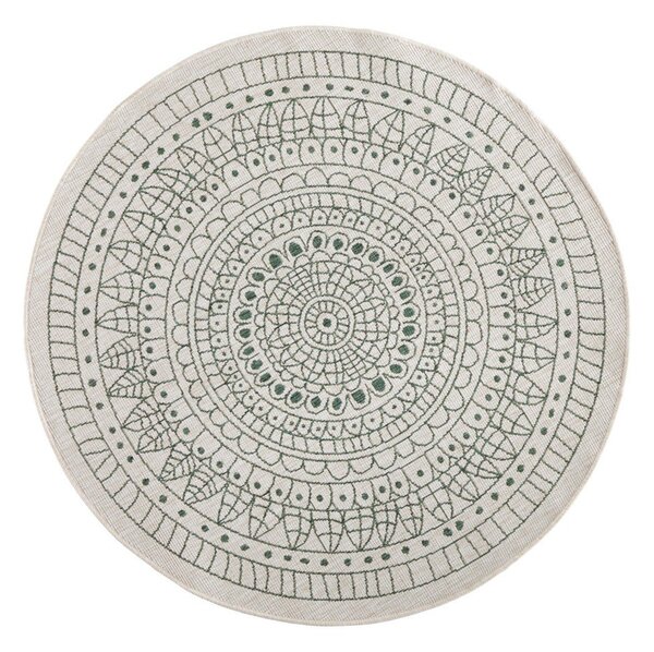 Covor adecvat pentru exterior NORTHRUGS Porto, ø 140 cm, verde