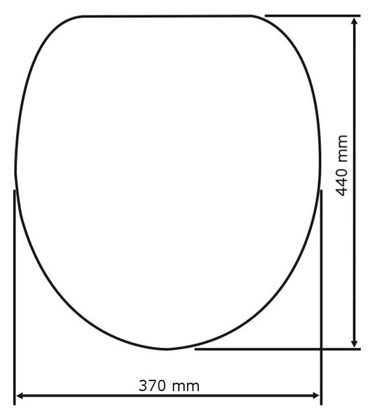 Capac WC cu închidere lentă Wenko Kos, 44 x 37 cm, alb