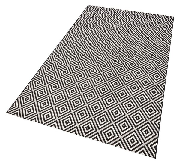 Covor de exterior NORTHRUGS Karo, 200 x 290 cm, negru-alb