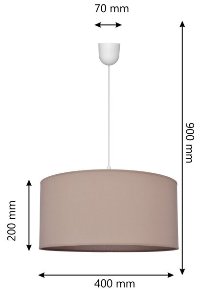 Lustră pe cablu ALBA 1xE27/15W/230V d. 40 cm bej