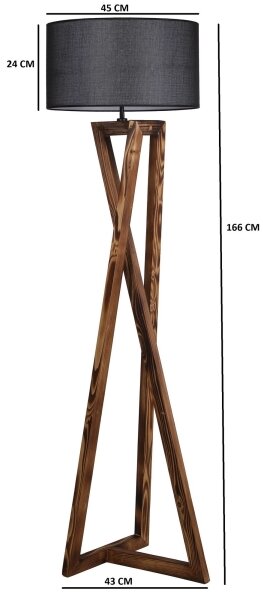 Lampadar MACKA 1xE27/60W/230V negru/maro