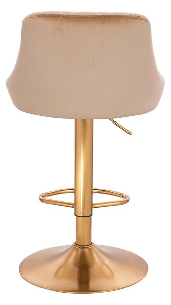 HR1054W Scaun Latte din Carifea cu Bază Aurie