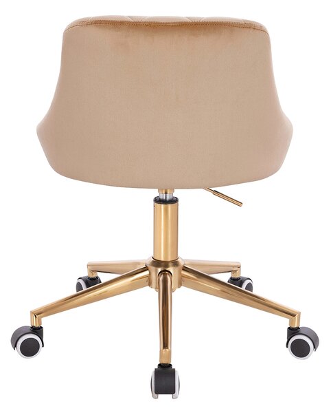HR1054K Scaun Latte Catifea cu Bază Aurie