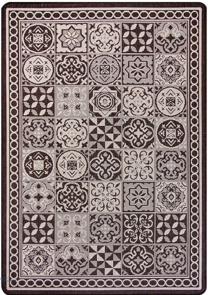 Covor Bucatarie, Flex 19632-91, Maro Bej Dreptunghi, 75x200
