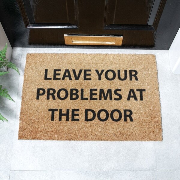 Covoraș de intrare din fibre de nucă de cocos 40x60 cm No Problems – Artsy Doormats