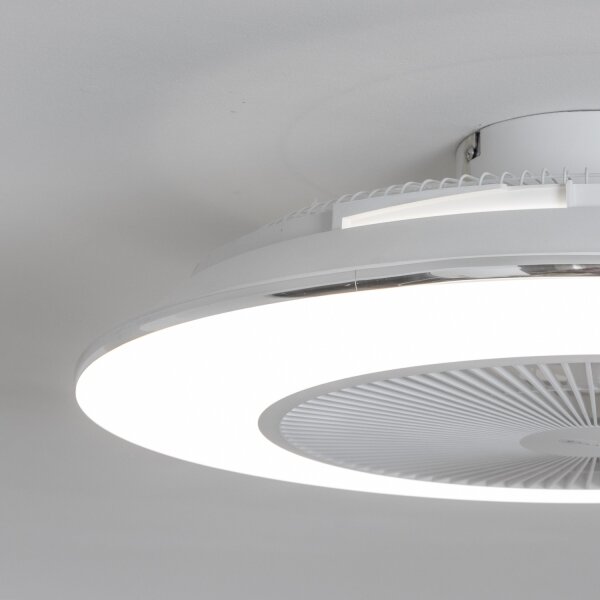Plafonieră LED dimabilă cu ventilator Brilagi AURA LED/38W/230V alb + telecomandă