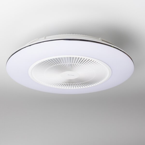 Plafonieră LED dimabilă cu ventilator Brilagi AURA LED/38W/230V alb + telecomandă