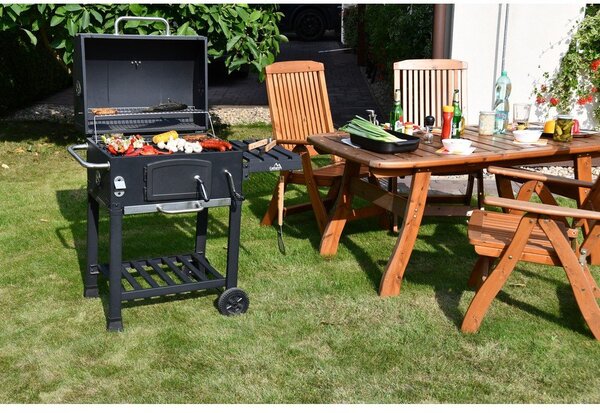 Grătar pe cărbuni cu grill din fontă Cattara Royal