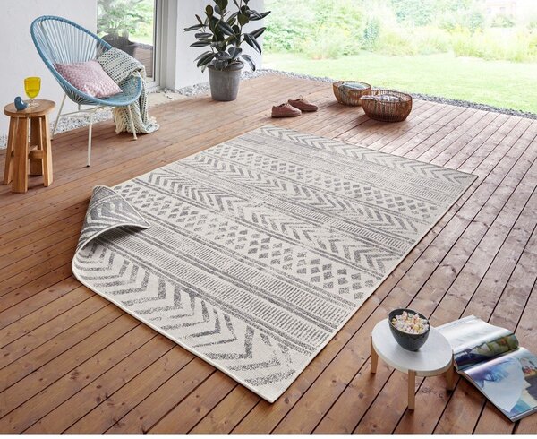 Covor adecvat pentru exterior NORTHRUGS Biri, 80 x 150 cm, gri-crem