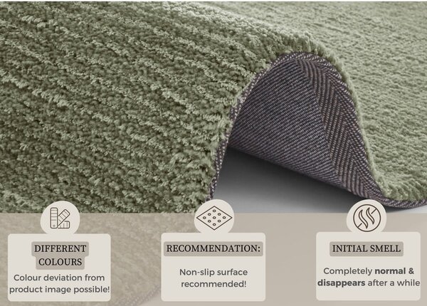 Covor Mint Rugs Supersoft, 120 x 170 cm, verde închis