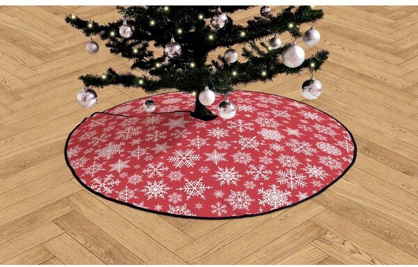 Covor din bumbac pentru bradul de Crăciun Butter Kings Freezy Snowflakes, ø 130 cm