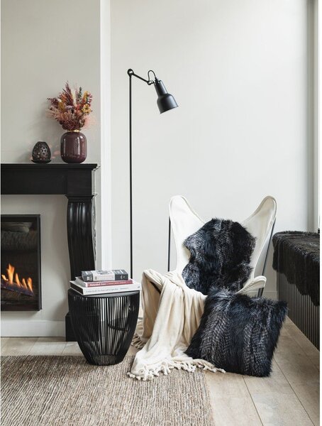 Blană de oaie artificială Tiseco Home Studio Fox, 50 x 80 cm, negru