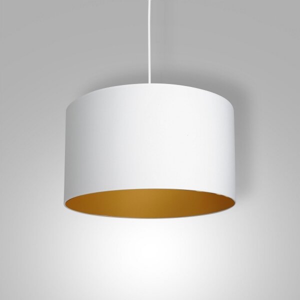 Lustră pe cablu ARDEN 1xE27/60W/230V d. 40 cm albă/aurie