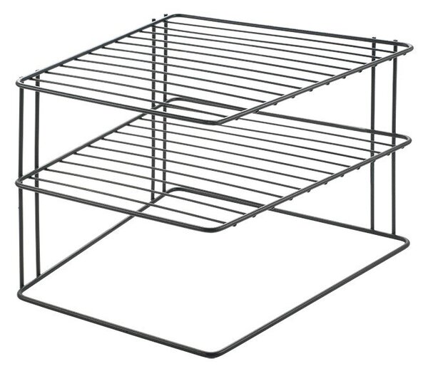 Raft suplimentar negru din oțel inoxidabil 25x25 cm Palio – Metaltex