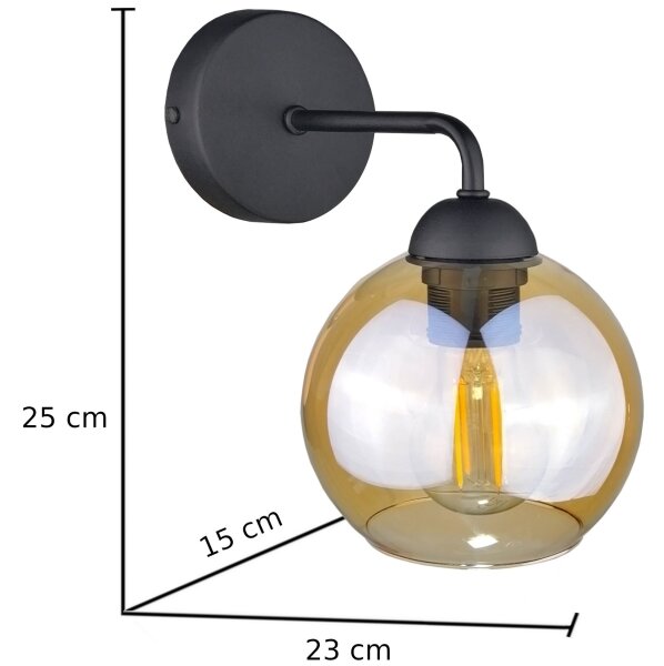 Aplică MELLE BLACK 1xE27/60W/230V