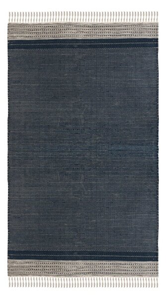 Covor reversibil pentru exterior din plastic reciclat Green Decore Civil, 80 x 180 cm, albastru-închis